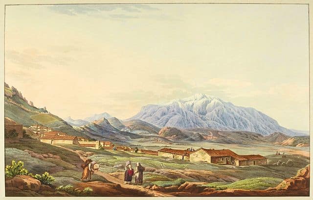 Le mont Parnasse en 1821, par Edward Dodwell.