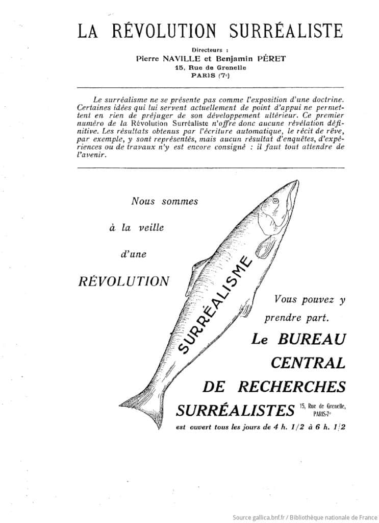 La Révolution surréaliste, 1924. Source : Gallica